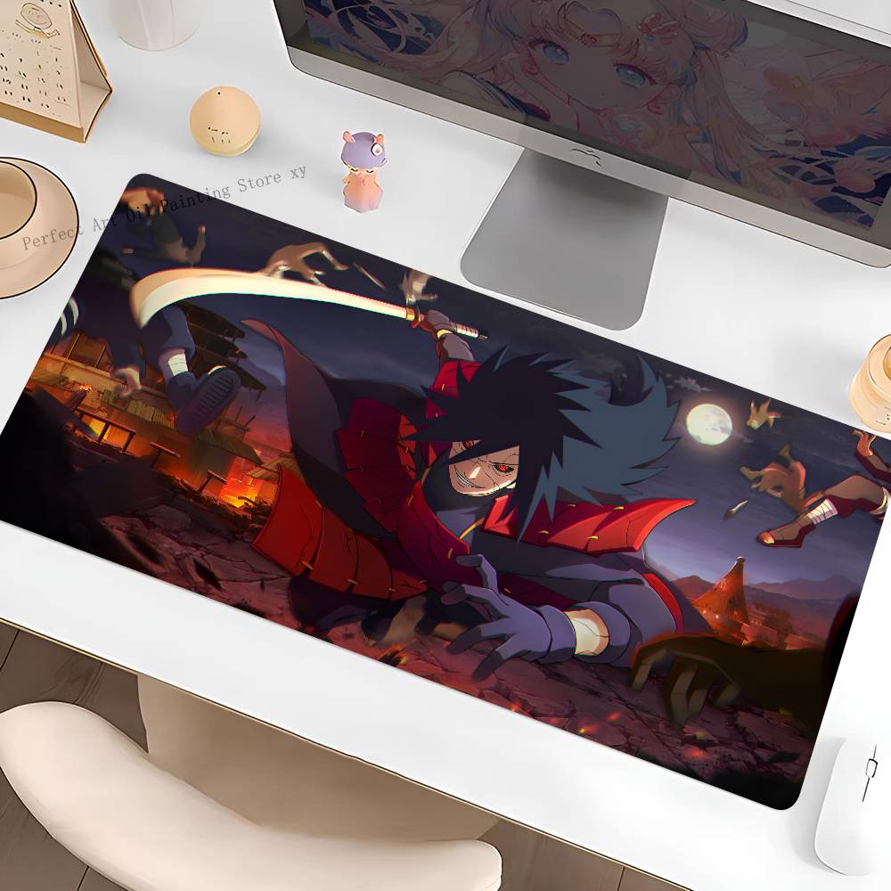 Anime Characters U-Uchiha Madara Mouse Pad Large Gaming Keyboard Mat LockEdge Rubber Computer Office Accessories