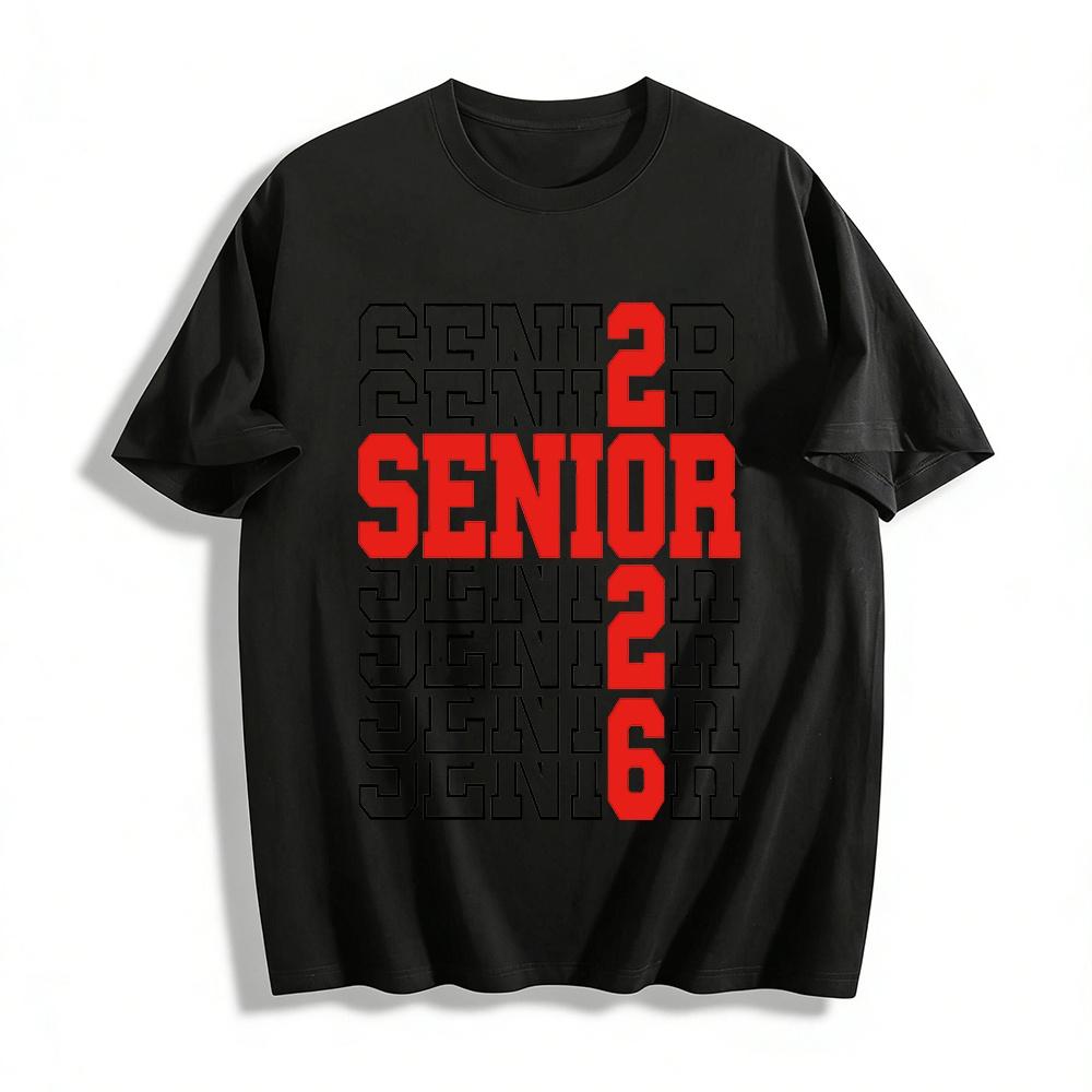 Class of 2026 Senior Graduation American Campus Style Printed Top Pure cotton T-shirt XXS