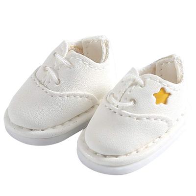 HIGHAWK Schuhe für 11cm OB11 Niedliche Stern Obitsu Puppenschuhe für 11cm Körper Körper, Größe, Design, (Weiße Mokassins)
