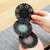 Japanese style cup holder, alloy tea cup pad, circular insulation pad, retro kung fu tea cup holder, tea ceremony accessories