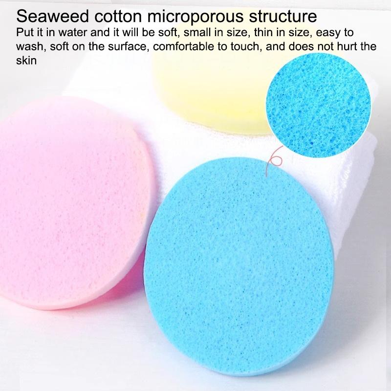 12Pcs Compressed Facial Sponge For Estheticians Face Round Cleansing Sponge Makeup Removal Sponge Pad Exfoliating Spa Washing