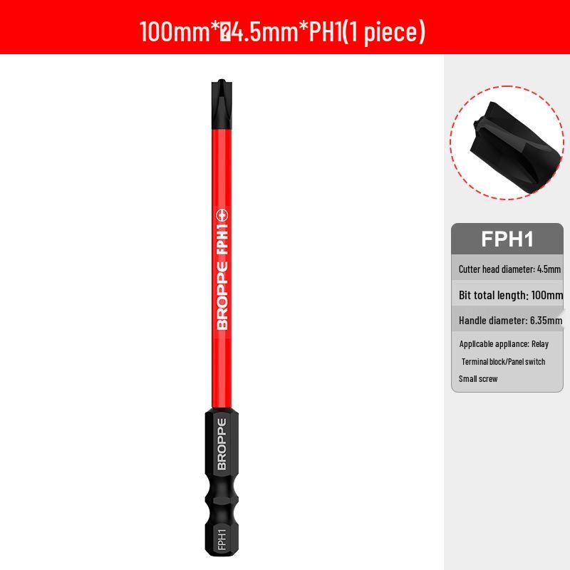 Verbesserter magnetischer, rutschfester Elektriker-Schraubendreherbit für Luft- und Schalttafelschalter