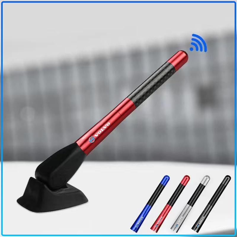 12cm Carbon Fiber Radio Car Antenna Auto Accessories sticker For Volvo 240 C70 S40 S50 S60 S70 S80 S90 V40 V50 V60 V90 XC40 XC60 XC90 Vnl Truck