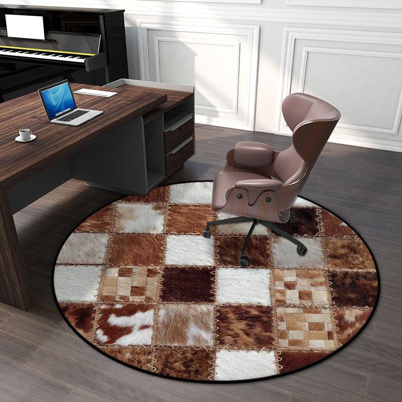 Modern Imitation Animal Skin Decoration Home Antiskid Carpet Living Room Large Size Soft Office Lounge Rug Washable Chair Mat