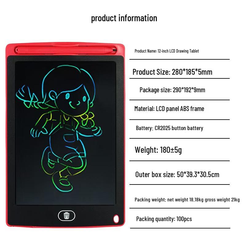 Children's LCD Writing & Drawing Board: 8.5-16 inch, Landscape & Portrait, Magnetic Doodle Pad