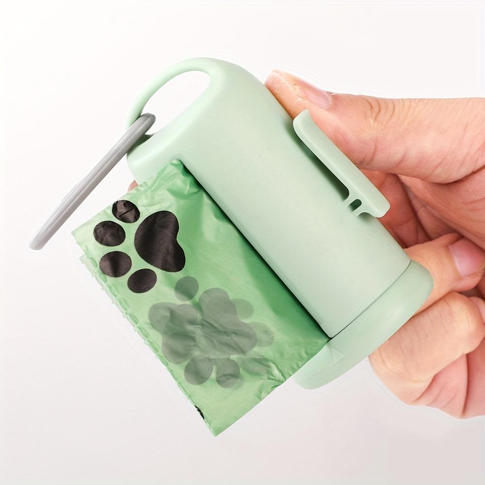 Retractable Dog Poop Bag Dispenser with One-Touch Lever - Leak-Proof Waste Bags, Compatible with All Dog Leashes