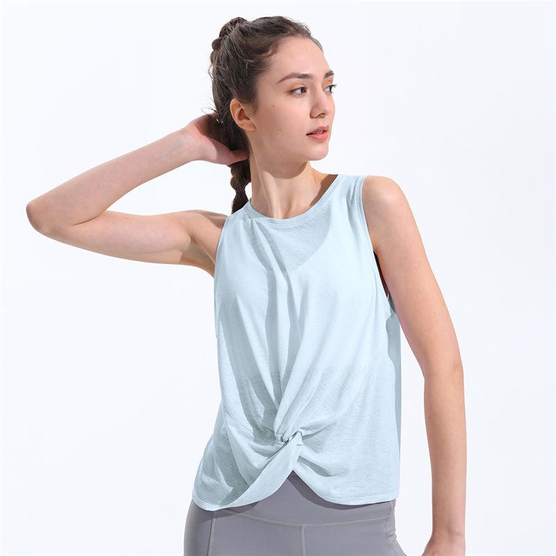 

Women s Breathable Mesh Sleeveless Yoga & Running Cover-up Shirt Small синій