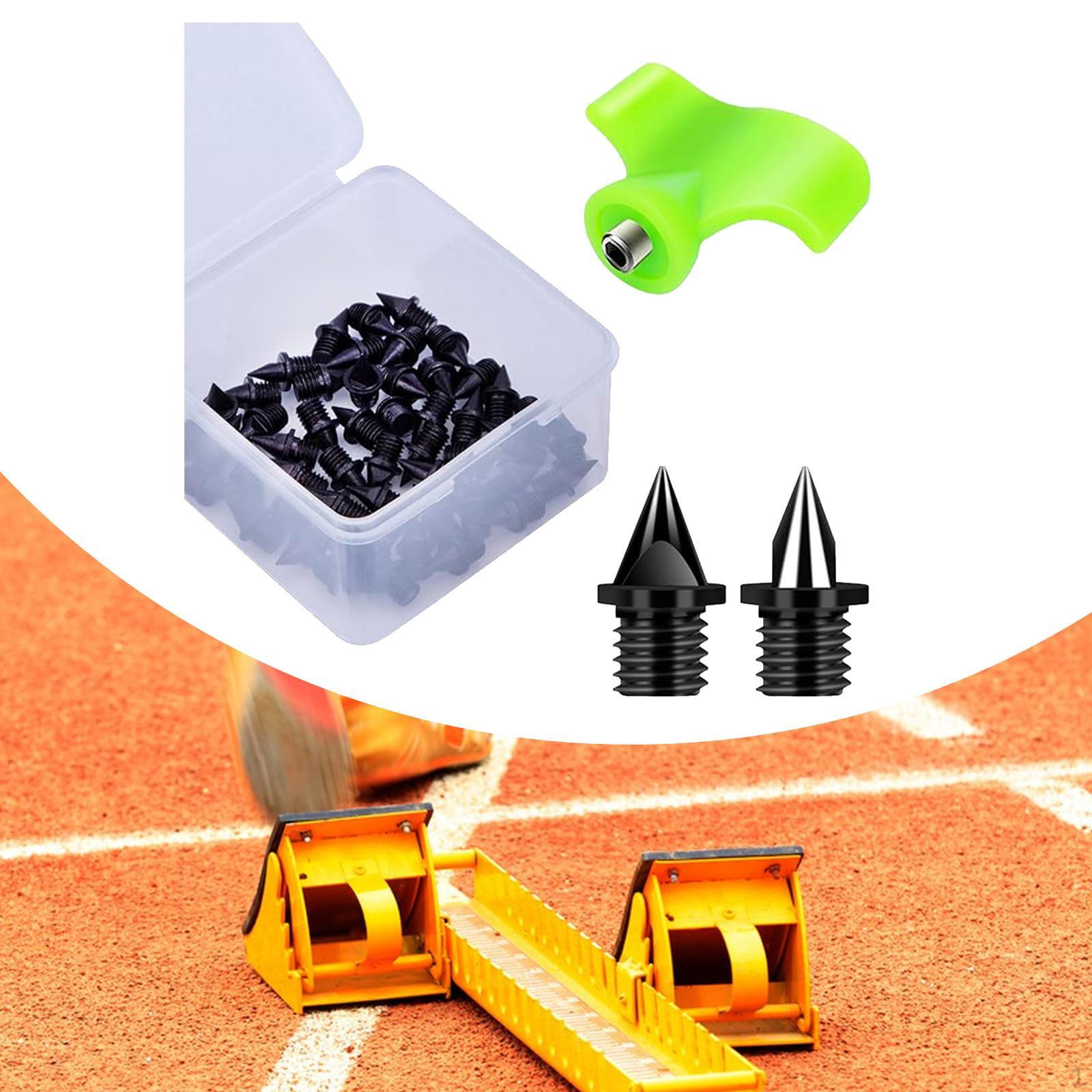 

50 шт. шипов для замены кроссовок для прочной и полевой обуви для бега чёрный