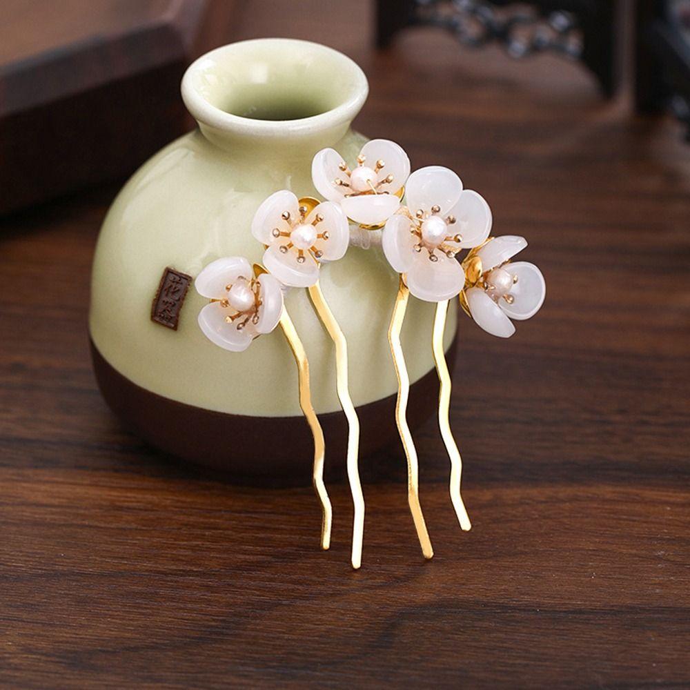 Hair Headwear For Women For Girls Hair Accessories U Shaped Hairpin Hair Fork Flowers Hair Stick
