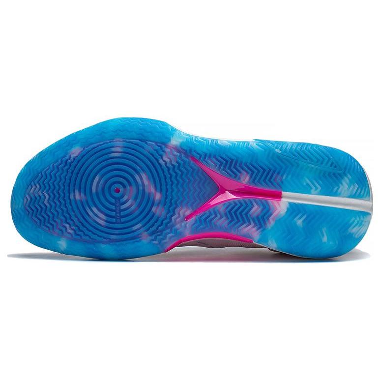 New LiNing Speed 9 Ultra Low Cushioning Anti Slip And Wear Resistant Low Top Basketball Shoes Men's White Blue Pink ABAT017-1