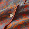 Retro Style Cotton Yarn-Dyed Leaf Printed Long-Sleeved Long Trousers Cardigan Women's Home Wear Two-Piece Pyjama Set