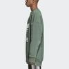 Adidas Originals Trefoil Oversized Casual Crew Neck Sweatshirt Men Tops Green DH5770