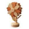 5-Piece Wooden Trivet Set with Flower Forms and Vertical Storage for Family Meals, Gatherings, and Dining Table Presentation