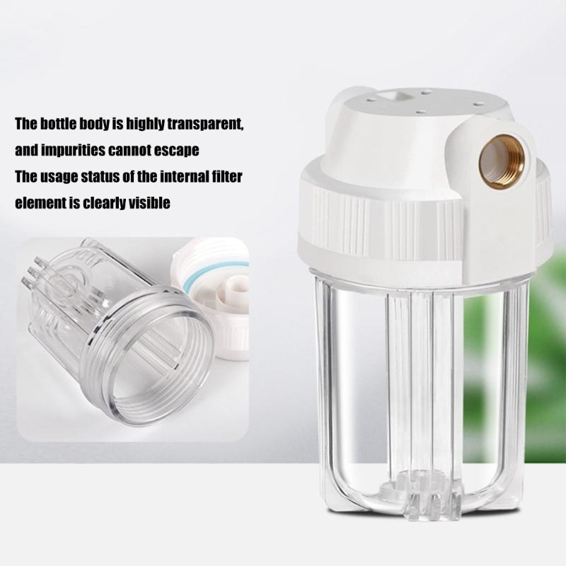 Bouteille Filtre Machine à Boire Robinet Eau Préfiltre Épaisse 5 pouces Transparente Bouteille Filtre Accessoires Purificateurs d'Eau