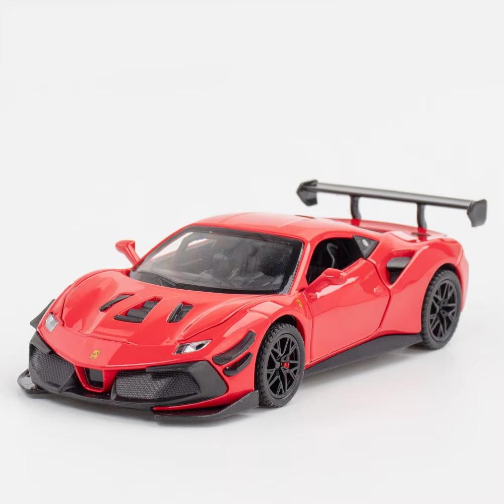 

Новый 1:32 F488 Спортивная модель автомобиля, игрушки, сплав, литье под давлением, металл, инерционный звук, свет, высокая имитация транспортного средства для коллекции, детские подарки