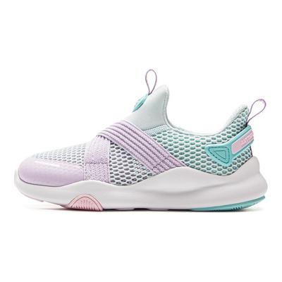 Li Ning Kids Sports Lifestyle Series Fabric Soft Lightweight Fashion Shock Absorption Rebound Low-Top Casual Shoes Kids Casual Shoes Purple YKNU120-6