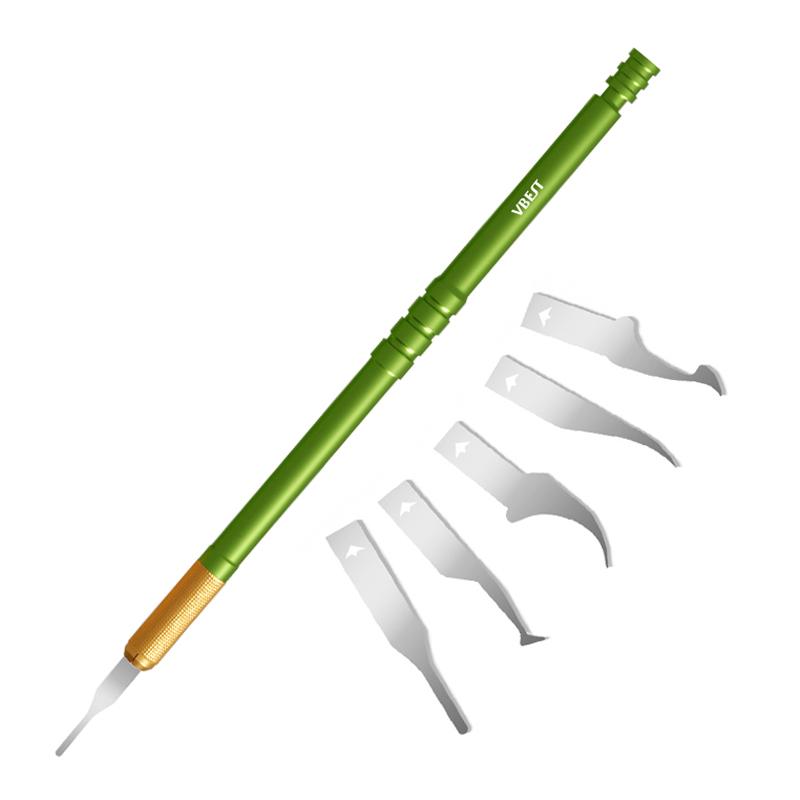 

VBEST VBST-79A 5-in-1 CPU Pry Knife Kit Mobile Phone Motherboard IC Chip Glue Remove Repair Tool Type A