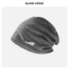 Lazy wind black pile hat women's autumn and winter fashion pullover confinement hat big head circumference showing face small bag head hat