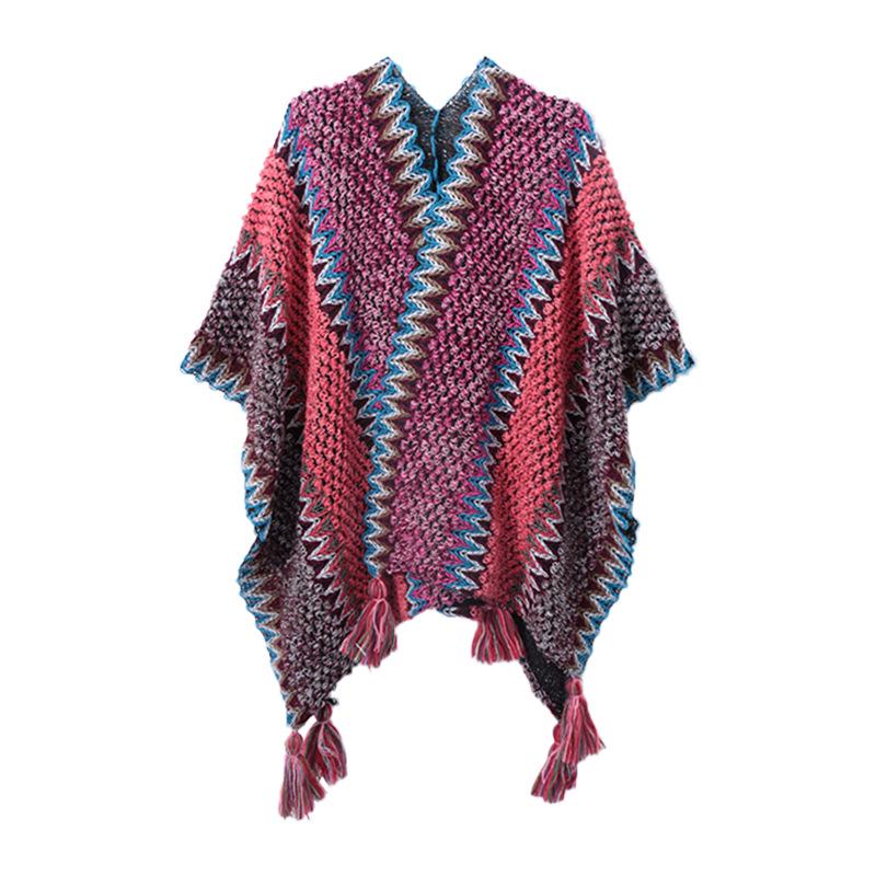 Yunnan Lijiang Ethnic Style Women's Thickened Travel Shawl Cloak