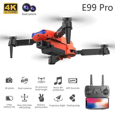 E99Pro Foldable RC Helicopter 4K 5G WiFi FPV with Dual HD Camera Aerial Photography Gift for Kids Adults