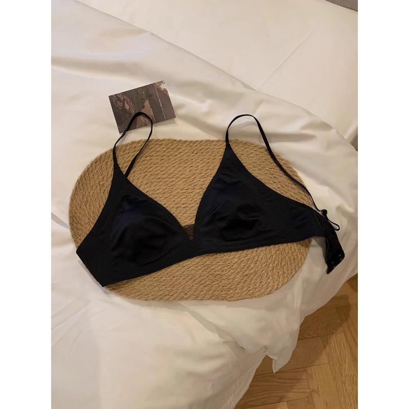 French Satin Rabbit Ear Cup Lingerie: Women s Breathable, Anti-Sagging, Seamless, Wire-Free Bra for Large Bust