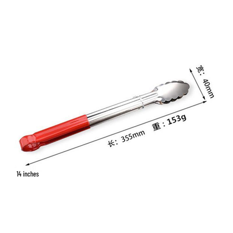 Stainless Steel Kitchen & BBQ Tongs for Cooking, Bread, and Steak