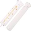 30 ml Refillable Standard Gauge Glass Syringe - 2 Pack Transparent Laboratory Injector for Lab and Home Use