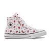 Converse Chuck Taylor All Star High Top Kids Canvas Shoes White Red Kids Sneakers 671289C