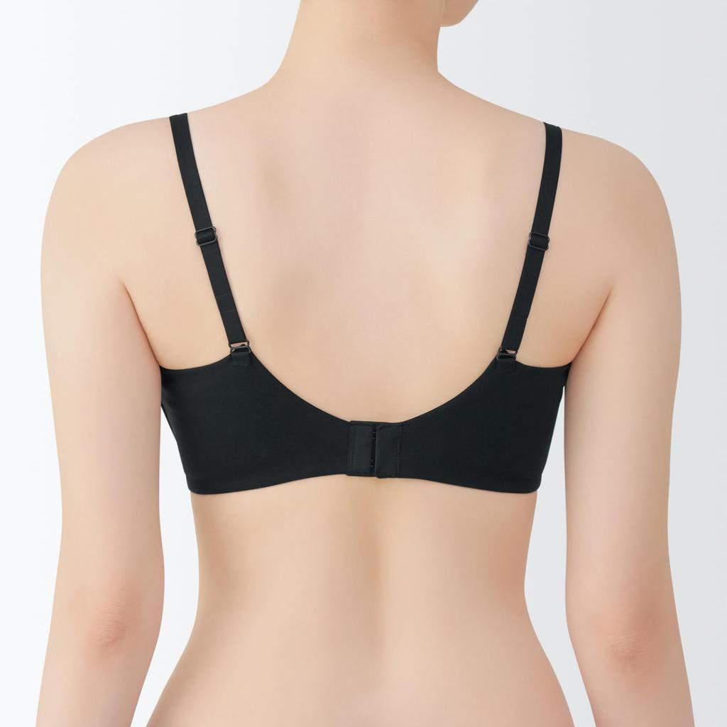 MUJI Breast Shaper Bra Plus Size FCH37A5S Black Women's Non-Wired Women's S+