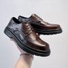 Men Fashion Wedding Party Dress Original Leather Shoes Lace-up Derby Shoe Black Brown Carved Brogue Sneakers Gentleman Footwear