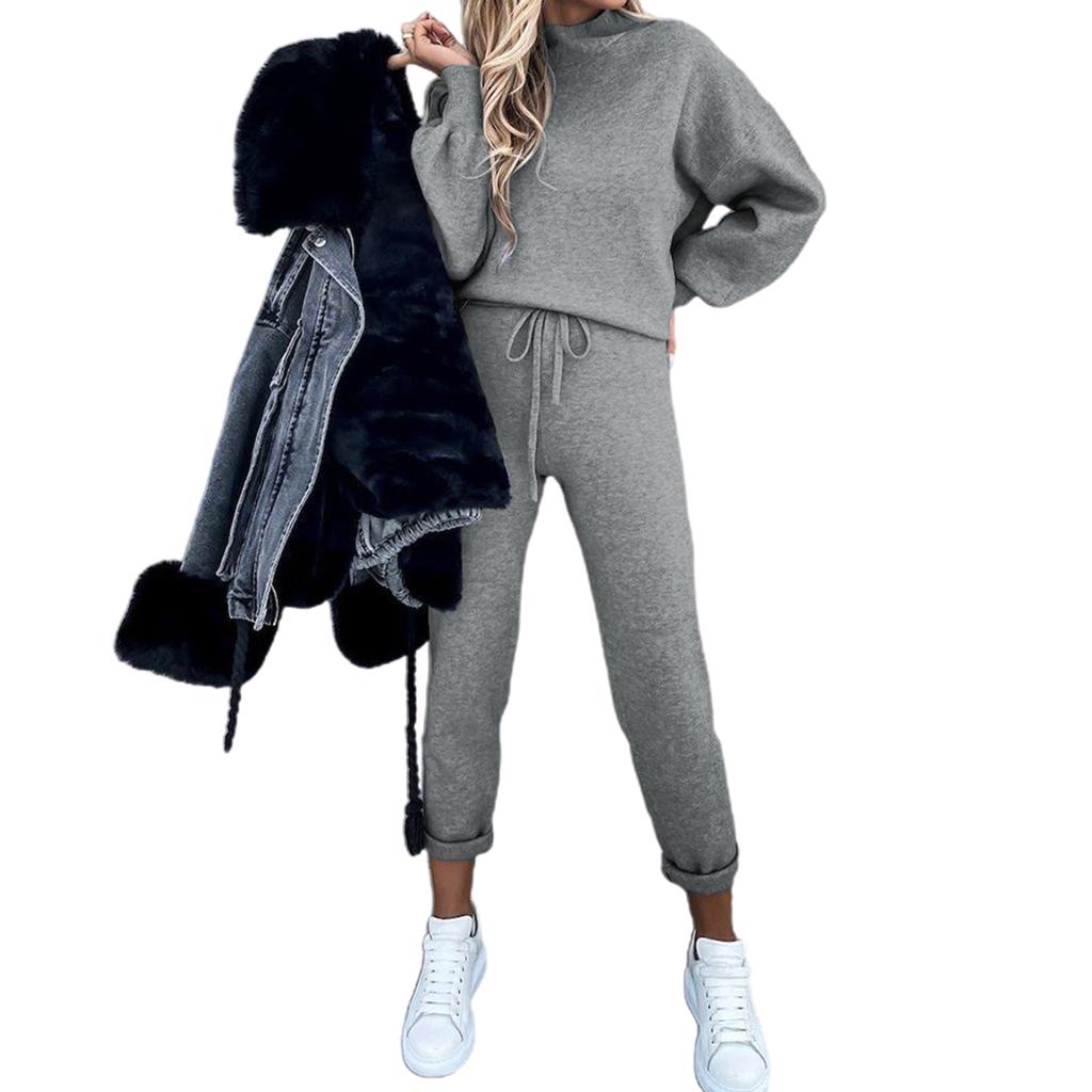 

Элегантный и удобный модный женский пуловер с длинным рукавом, толстовка, брюки, комплект спортивной одежды, спортивный костюм