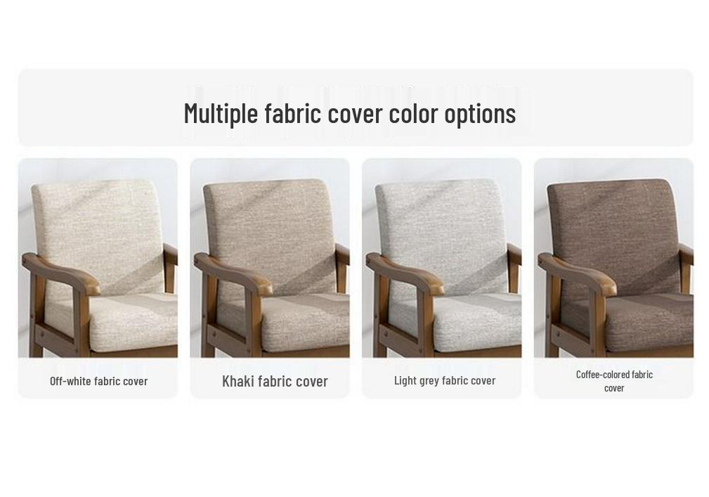 Solid Wood Armchair with Soft Padding and Backrest for Office or Elderly Use