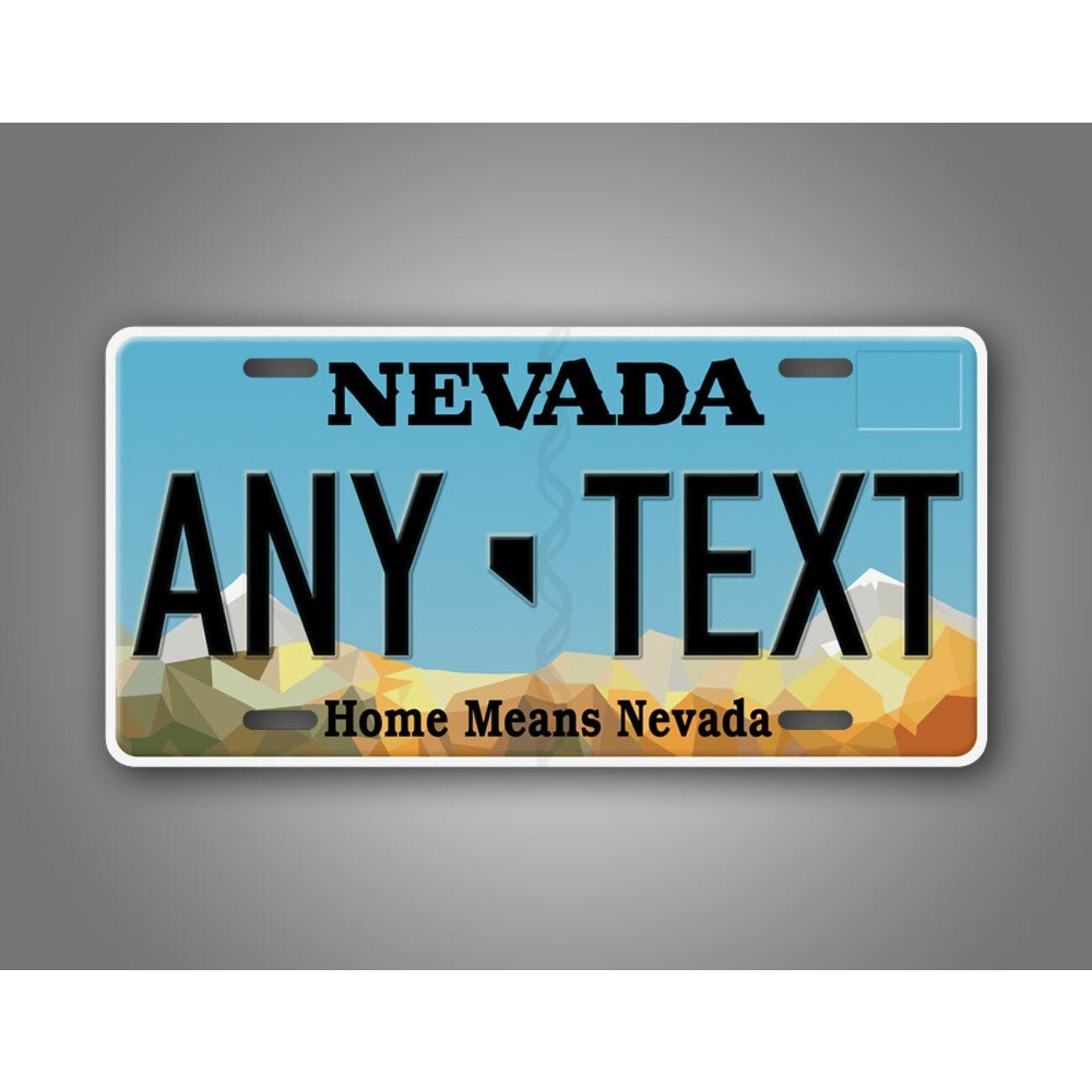 Personalized Nevada Tin Sign Custom Text Retro Metal Plate Wall Decor белый