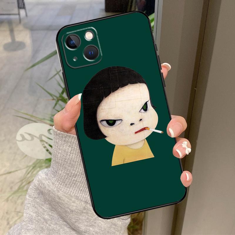 Yoshitomo Nara Case For iPhone 16 Pro Max 15 14 12 11 13 17 Pro Max Plus 12 13 Mini 16e 17 Air Back Cover