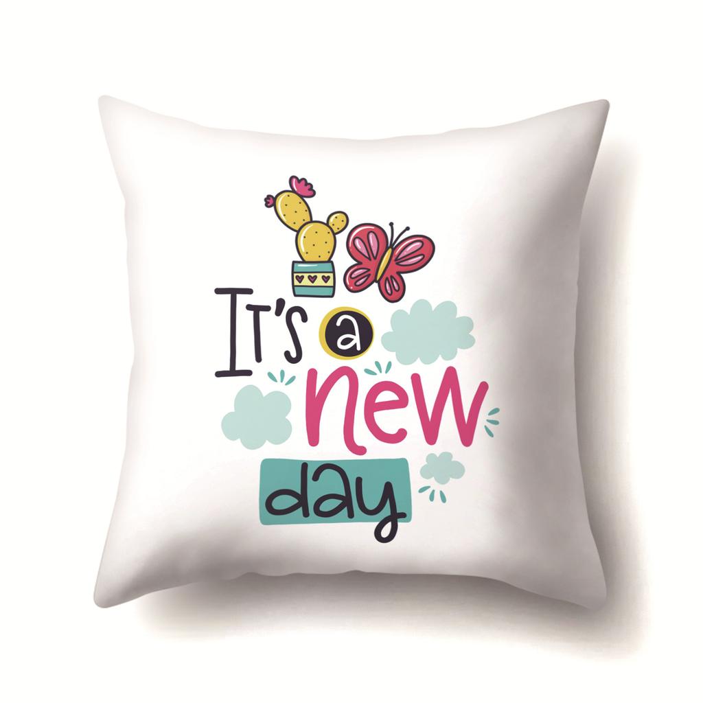 Unicorn Cute Cactus Polyester Pillow Cover Cushion