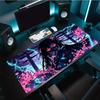 Samurai Anime Girl Large Mouse Pad Non Slip Rubber Desk Mat Stitched Edge For Computer Laptop Home Office Gaming Desktop Decor