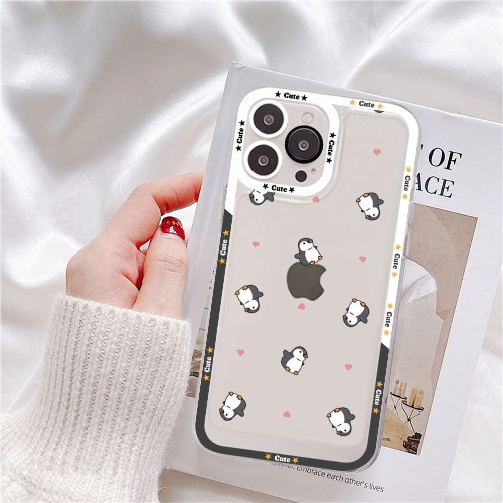 Cute Cartoon Penguin Phone Case For Redmi 7 8 9 A For Redmi Note 5 7 8 9 10 11 Pro Max 4G 5G Funfas