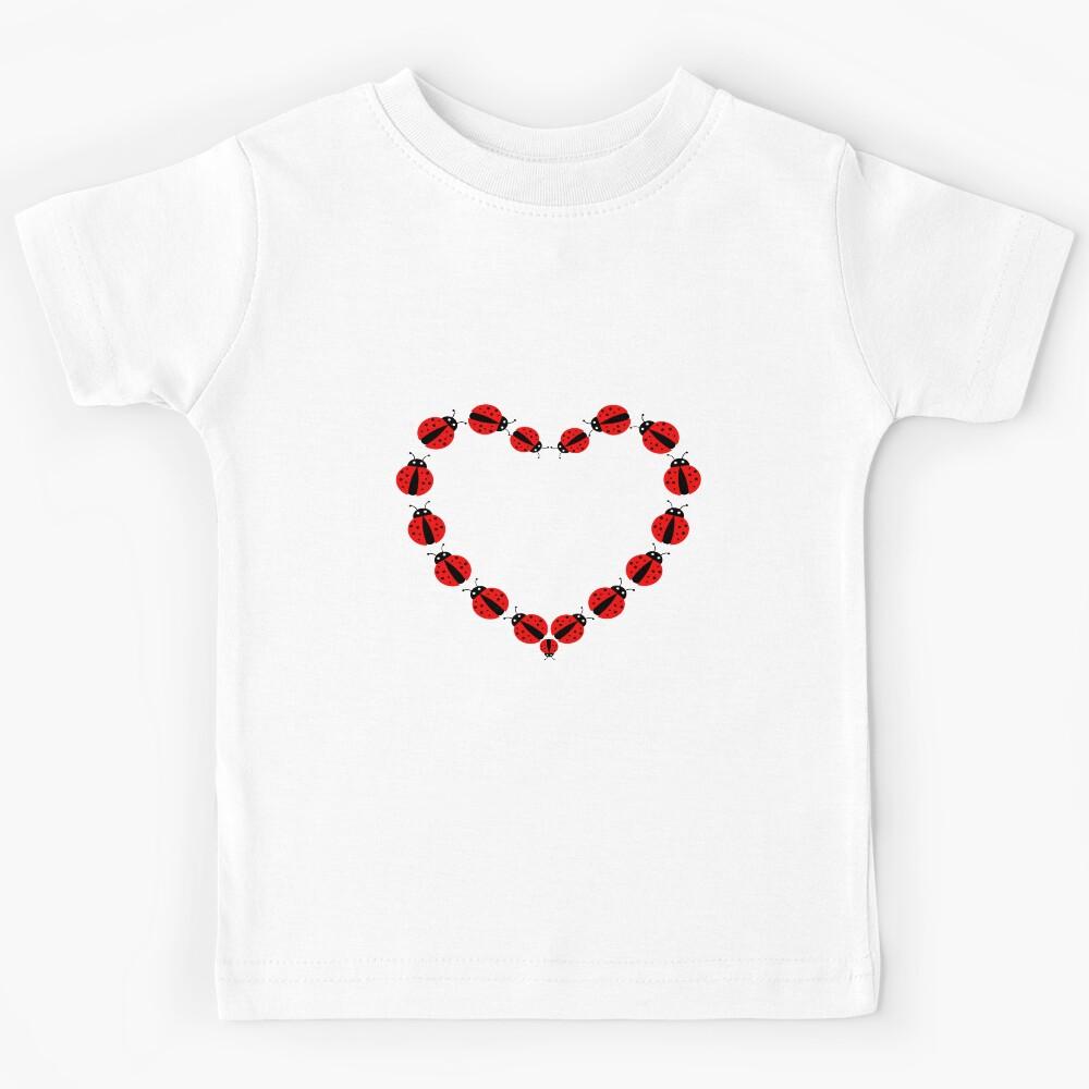 Lady Bug Heart Kids T-Shirt 150