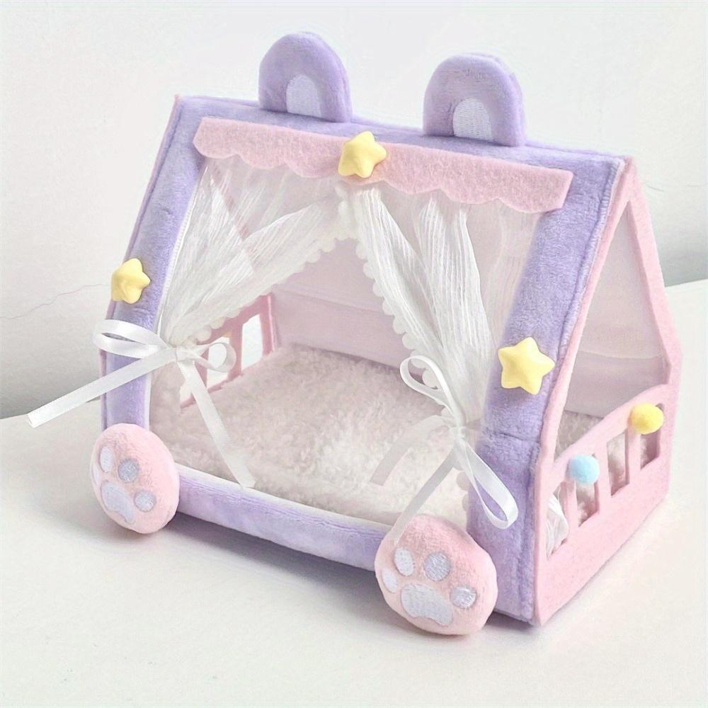 1PCS Cute Hamster Shelter Bed Soft Enclosed Pet Sleeping House
