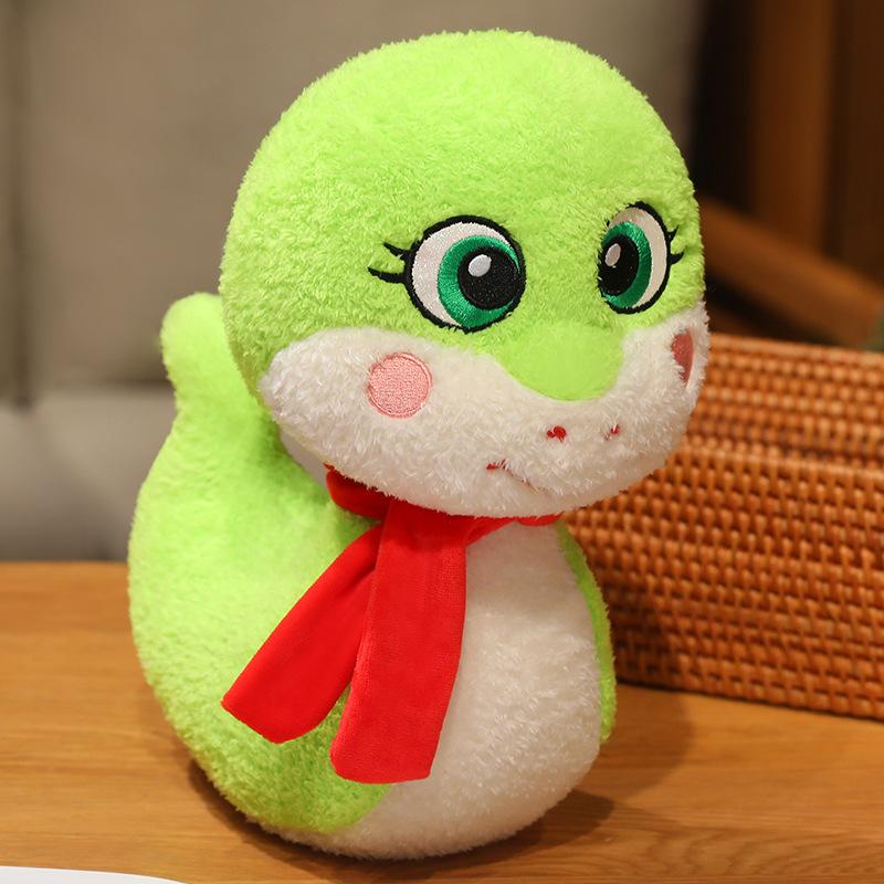 

Кукла-талисман Года Змеи 2025, Зодиакальная Змея, Плюшевая игрушка, Подарок для мероприятия на ежегодном собрании компании, Подарок на Праздник Весны 28cm зелёный