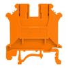 Orange Through-Type Screw Terminal Block for TH35 Rail 6mm² 1-Pole