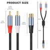 Y Adapters 1 RCAs (Female) To 2 RCAs (Male) Stereo Sound Y Adapters Subwoofer Cable 1 Female To 2 Male Y Splitter Connectors