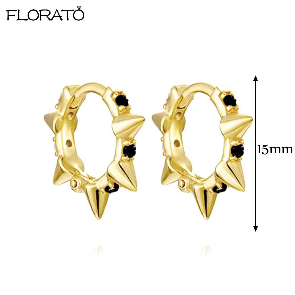925 Silbernadel Punk Nieten Nieten Creolen Ohrringe für Damen Huggie Ohrringe Ohr Manschette Piercing Ohrring Gotischer Schmuck