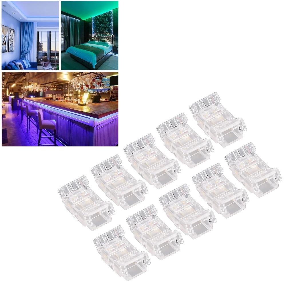 10pcs 8mm COB LED Strip Connector Transparent Strip To Wire Connector  For School