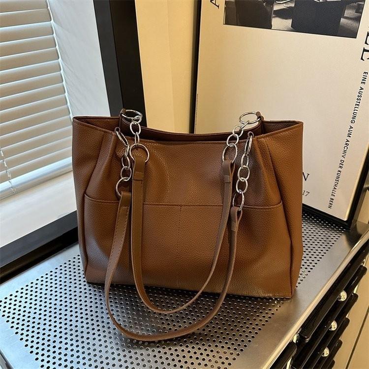 Stylish Large Capacity Casual Tote Bag For Women In Solid Colors Perfect For Commuting