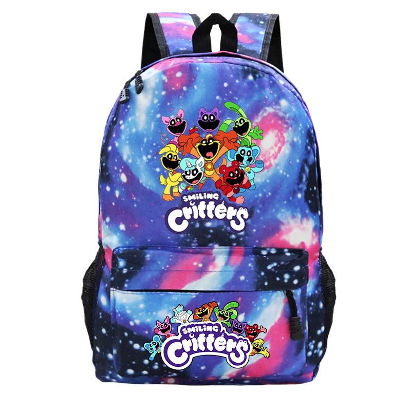 Smiling Critters Smiling Animals College Style Boys And Girls Junior High School Students School Bag Casual Backpack