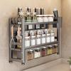 3-Layer Countertop Kitchen Spice Rack with Knife Holder