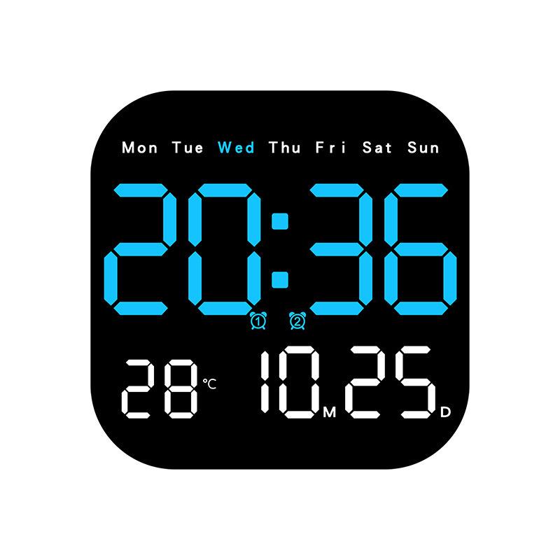 Multifunctional LED Electronic Wall Clock with Stand, Model 6650