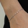 NORMALLEE [White Gold] Flat Cut Chain Bracelet