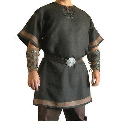 Męski Kostium Średniowieczny Cosplay Impreza Renesansowa Tunika Wiking Rycerz Pirat Vintage Wojownik Koszule